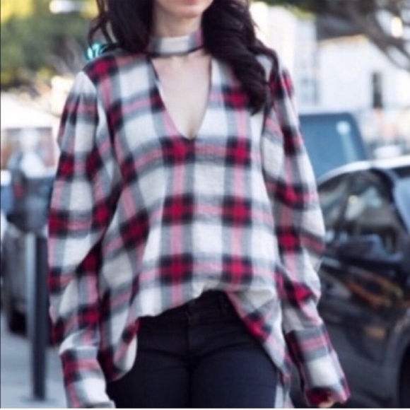 Zara checked choker blouse XS - Picture 15 of 16